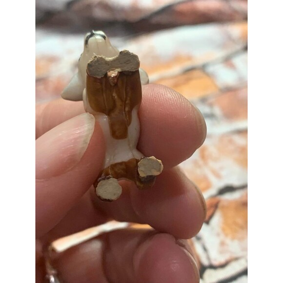 Vintage Tiny Puppy Dog Figurine Decor Collectible 1" Brown Walking Cute EUC - Picture 5 of 5